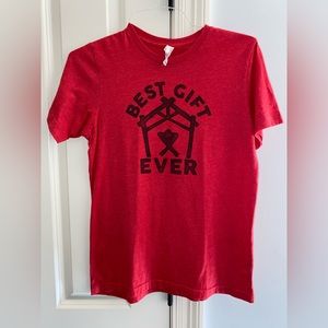 Best Gift Ever Christmas Shirt Kids Sz XL Red